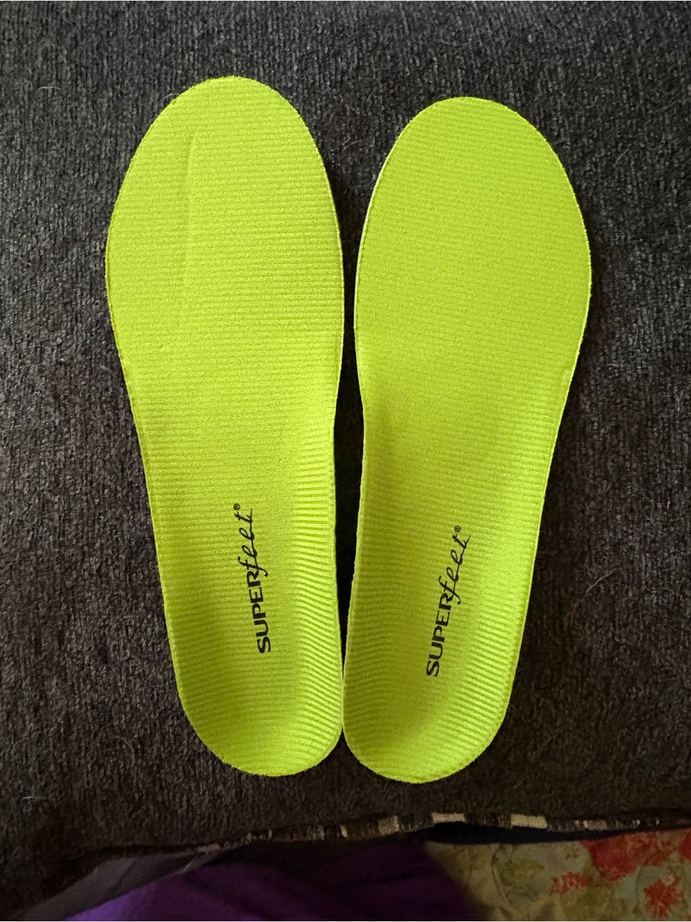 Superfeet Bright Lime Green Insoles - Pair